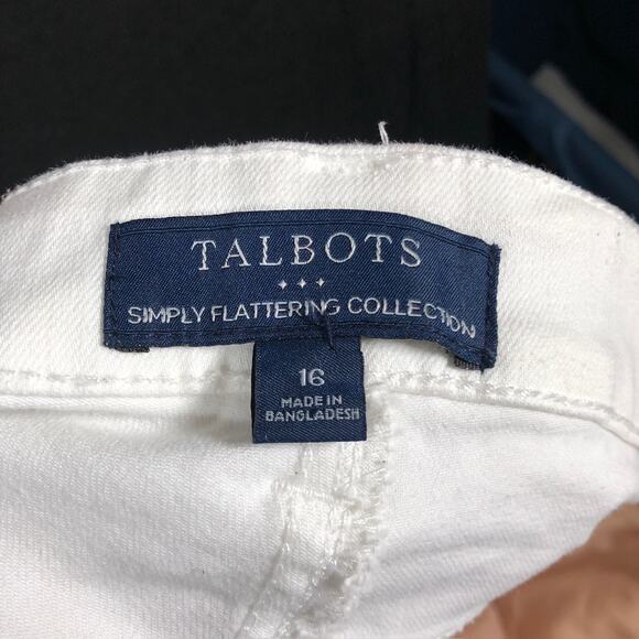 Talbots Womens Jeans White Simply Flattering Collection Jegging Crop Stretch 16 - Picture 4 of 13